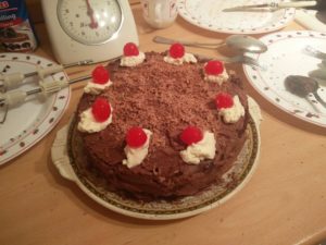 The finished Portal Cake