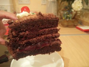 A slice of the Portal Cake