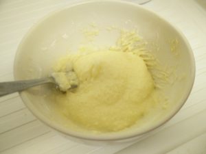 The icing ingredients have been mixed together