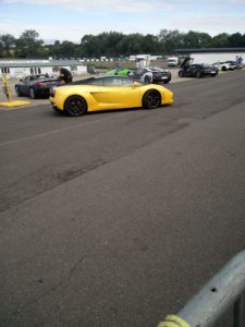 Me driving the Lamborghini out of the "Pen" 4