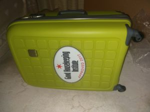 The front of the suitcase
