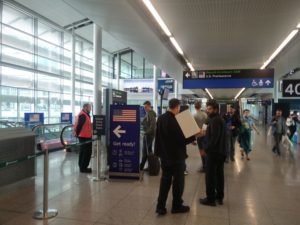 The area around the pre-clearance entrance at Dublin Airport