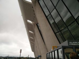A view along the terminal arrivals area at Washington Dulles Airport