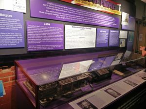 A board displaying information about the Purple cipher machines
