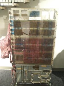 The wiring for the motherboard of the E-3 Sentry radar system