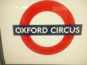 The Oxford Circus underground sign